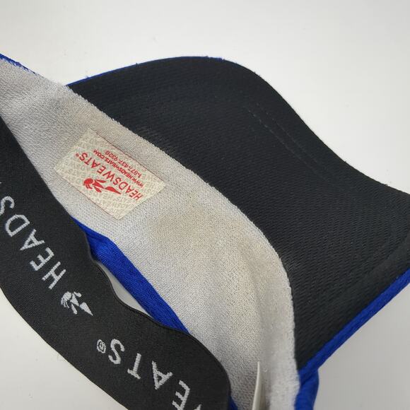 Cannon Logo Golf Sun Visor Cap Blue One Size Stretch Fit Embroidered Headsweats - Picture 8 of 10